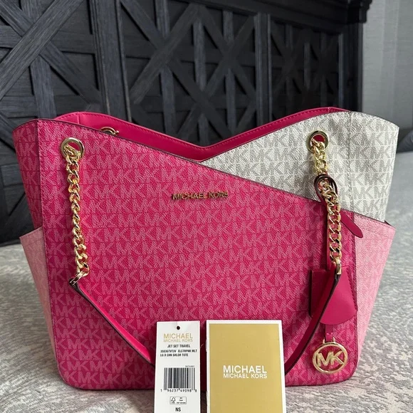 Michael Kors Jet Set Travel Large Chain Shoulder Tote - Picture 9 of 9